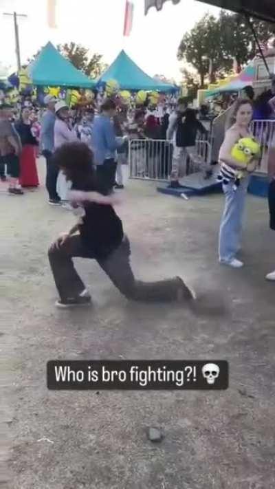 Who is he fighting?