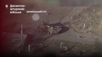 Ukrainian paratroopers of one of the Air Assault Brigades spotted a modern Russian BMD-4 armored vehicle on the Kursk front. The BMD's EW shield downed one attacking FPV strike drone, before another drone hit and ignited the enemy vehicle.