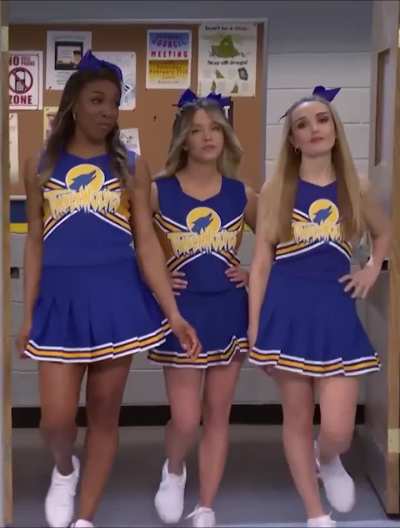 In Cheerleader outfit from SNL 03/2024