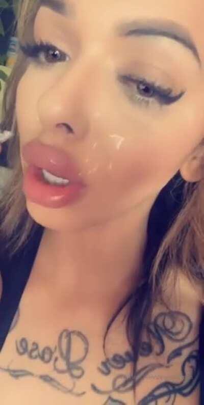 Celina Powell cum on face