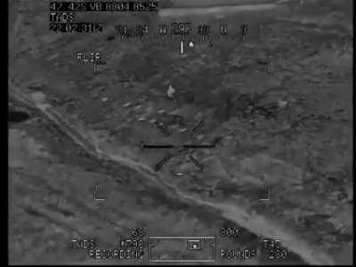 A lone Taliban fighter shooting at US forces is tracked and eliminated by an Apache team