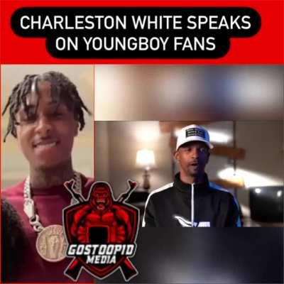 Charleston White says that from now on, he won't speak on NBA YoungBoy ever again. Says that he scared of the fanbase and he wants no smoke with us 😭😭😭😭😈😈😈😈. Thoughts?