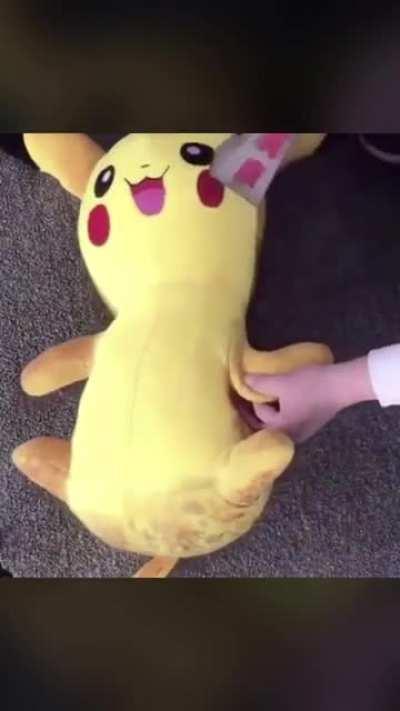 Cleaning Pikachu