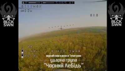 Ukrainian FPV drone knocked out a Russian Mavic in aerial combat in Donetsk Oblast. Drone operator from the Black Swan group. Published on June 13, 2024