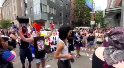 protesters block pride march in philly and refuse to move