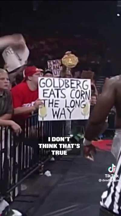 Goldberg eats corn the long way