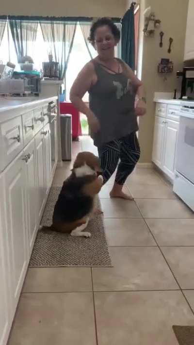 Dancing with mom