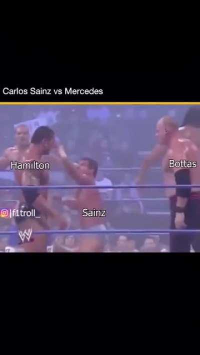 Sainz vs Mercedes ( credits F1 troll)