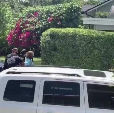 Racist Karen who verbally assaulted those landscapers getting arrested