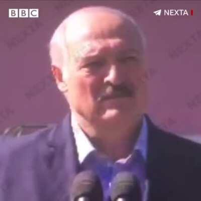 Belarussian President Lukashenko being booed while visiting a factory, people shouting &quot;Go away&quot;