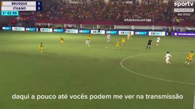 Situação da transmissão de TV no primeiro jogo pós reforma do estádio do Brusque FC