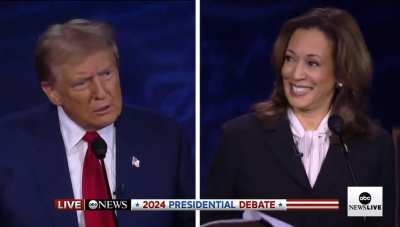 Donald Trump using the &quot;I'm speaking&quot; line against Kamala Harris at the debate