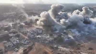 IDF Bombing Tunnels in Beit Hanon, Gaza. 