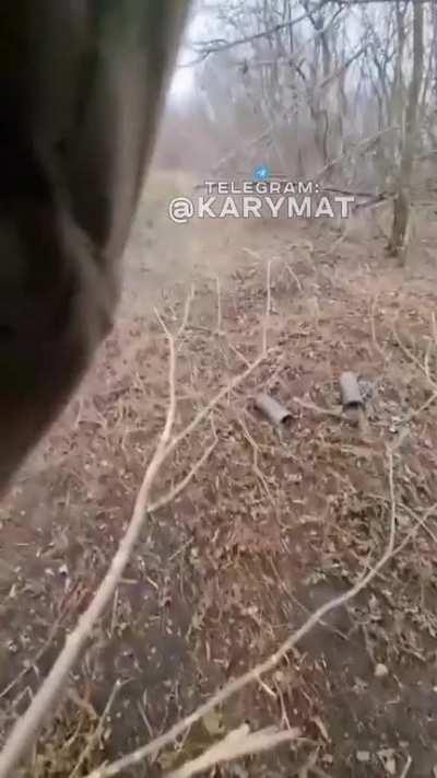 Ukrainian soldier firing a Carl Gustaf at a Russian position. (Music from source)