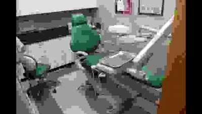 Rick and Morty playing on the radio at the dentist office in 2002