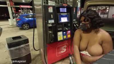 topless at the gas station [f]