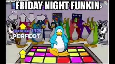 Yub playing FNF on the dance pad