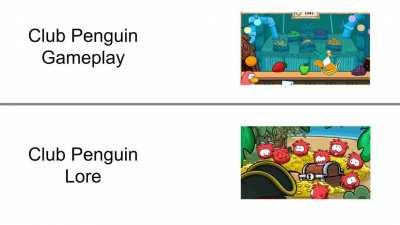 Club Penguin Gameplay vs Lore