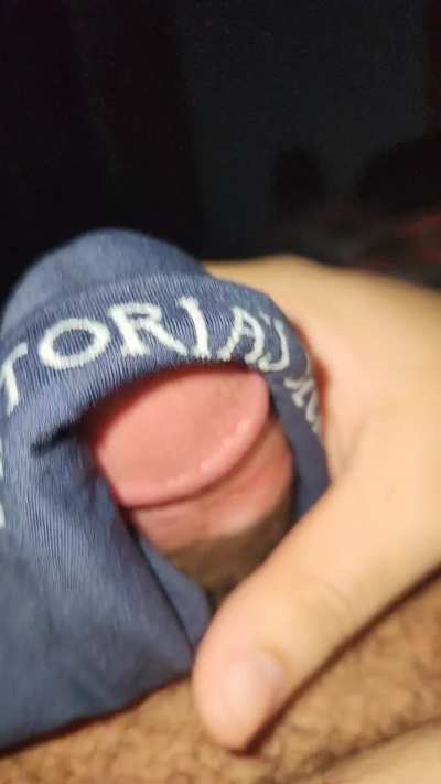 Silky panties feel amazing while jerking off