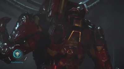 This suit up cutscene feels so much cooler with Iron Man armour.