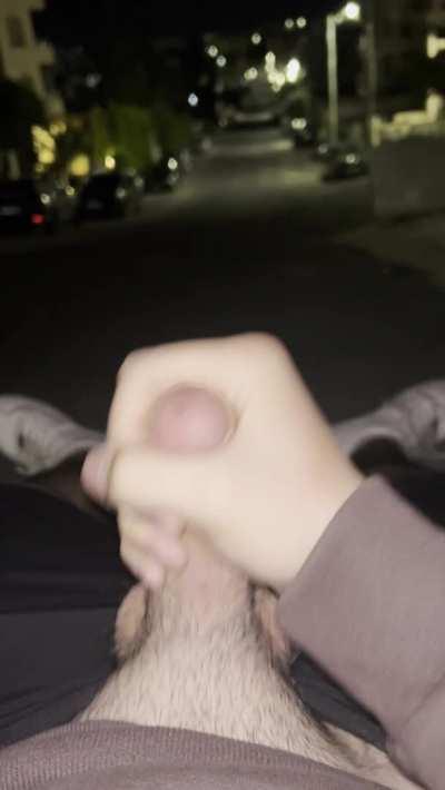 Gay Arab risky jerk off in the middle of the street, would you join me?