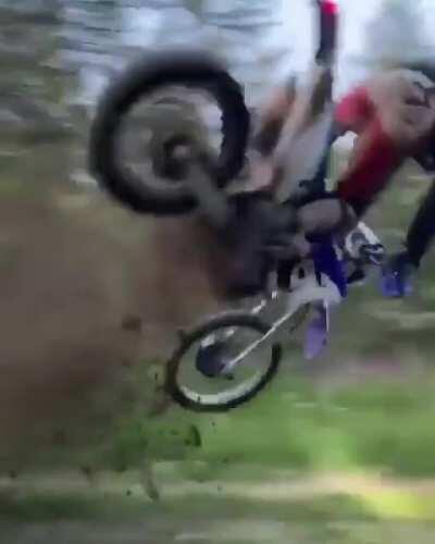 Did he break his back? Amazing crash