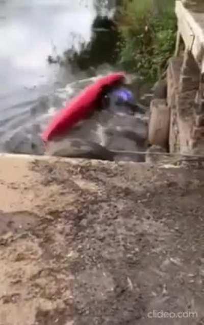 Launching a kayak