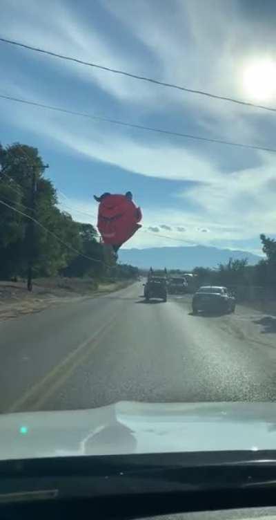 A hot air balloon crashing into power lines this morning in New Mexico