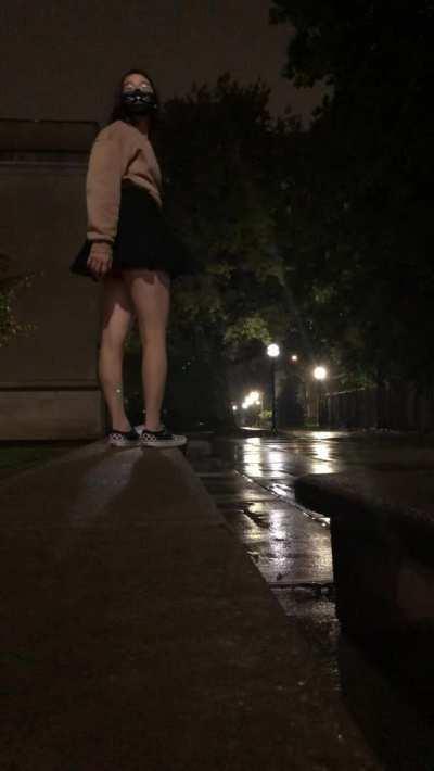 The rain feels like cum down my legs 😳