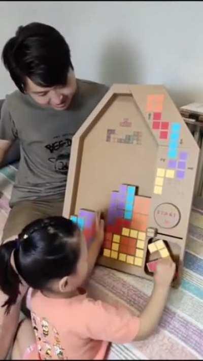 This HomeMade Cardboard Tetris Game