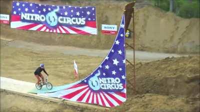 The World's first-ever quadruple-backflip on a BMX bike!