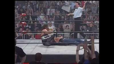 Sting reverses the Diamond Cutter into the Scorpion Death Drop (1998)