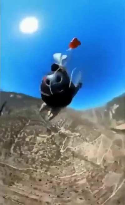 Paragliding fail becomes a GOAT save!