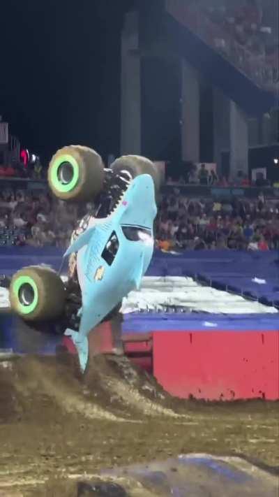 This Monster Truck backflip is absolutely insane!