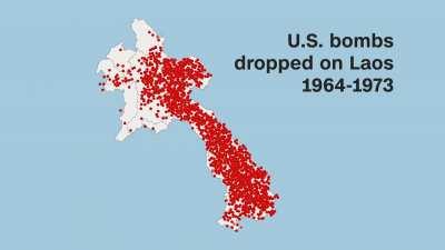 270 million bombs dropped on Laos by the U.S.