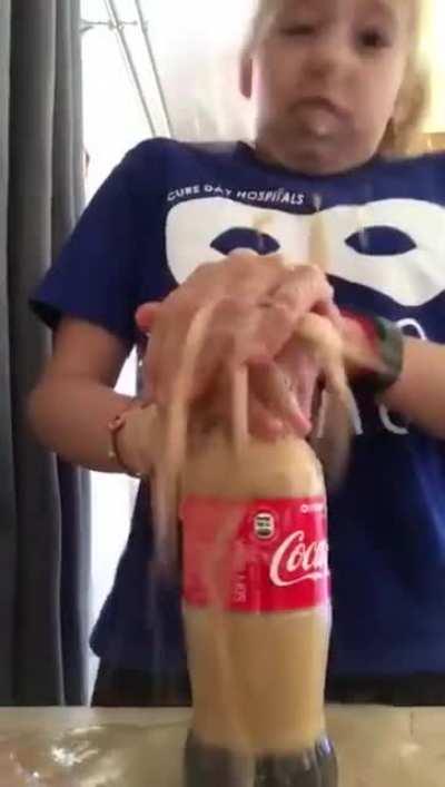 WCGW if I try to drink coke after putting a mentos in?