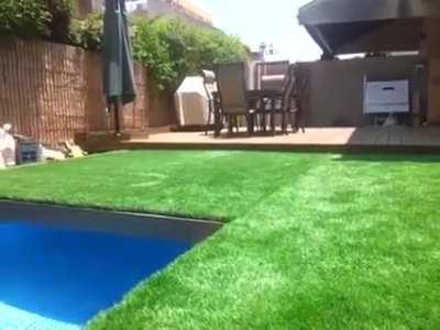 This guy has a swimming pool under his lawn.