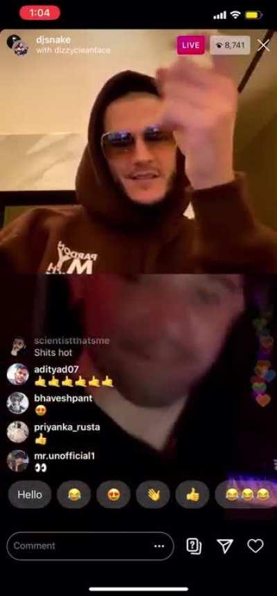 New Skrillex ID on IG live