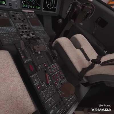 Full VR interaction in an airplane cockpit