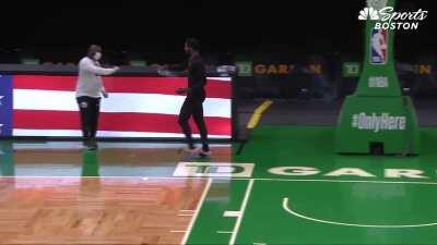 Kyrie burns some sage in his first return to TD Garden since signing with the Brooklyn Nets