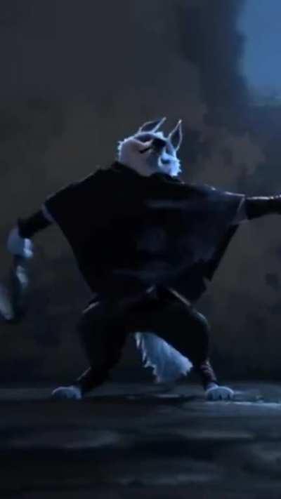 Death doing the dance from M3gan (yes this is actually made by Dreamworks animators)