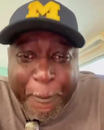 emotional Michigan fan in tears after beating Ohio State