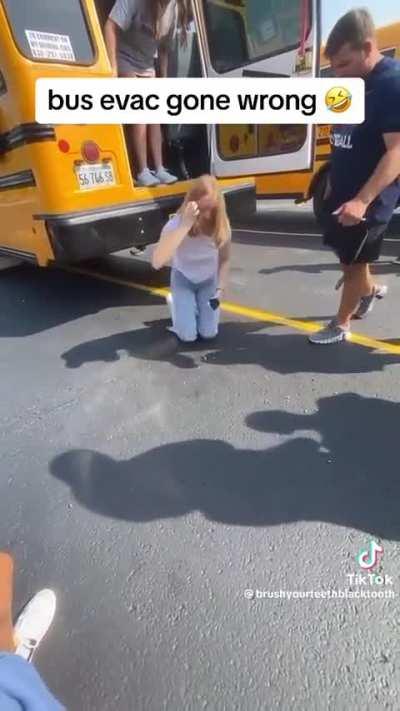 To safely evacuate the bus