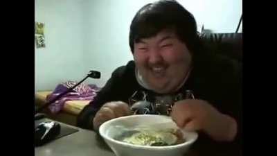 fat asian guy laughing