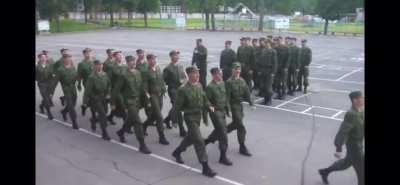 Russian soldiers singing