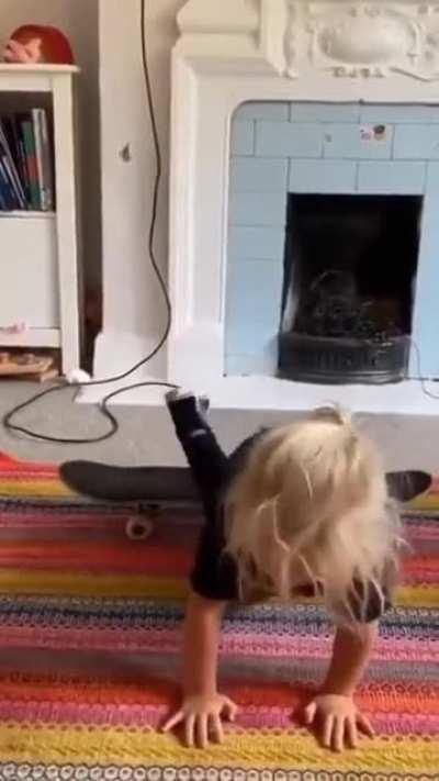 This toddler proves that practice makes Perfect!