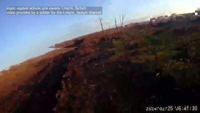 Wounded Ukrainian soldier fights off enemy patrol, during 118th brigade's reconnaissance in Robotino area.