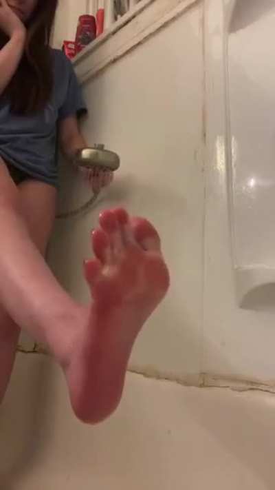 Clean and ticklish soles 