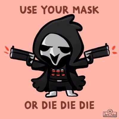 More chibi-overwatch, use your mask and be safe!