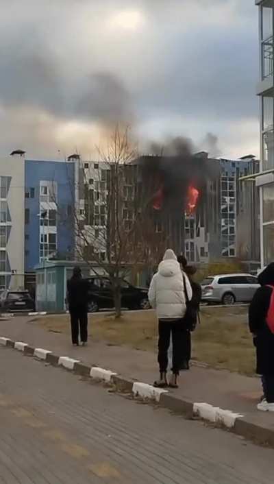 A drone crashed into a multi-story building in Belgorod, russia